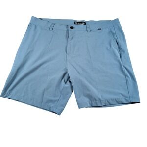 Travis Mathew Mens Blue Textured Golf Shorts Performance Stretch Size 42